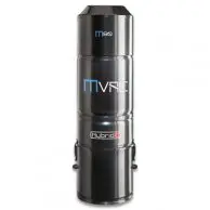 A black and silver vacuum cleaner with the words " it men " on it.