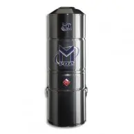 A black and silver water heater with the words " mazon ".