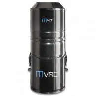 A black and blue image of a large metal container.