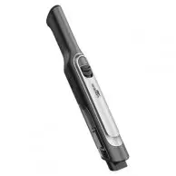 A black and white picture of an electric toothbrush.