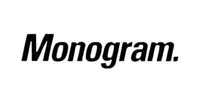 A black and white image of the monogram logo.